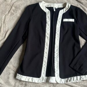 Elegant Black and White Women's Blazer